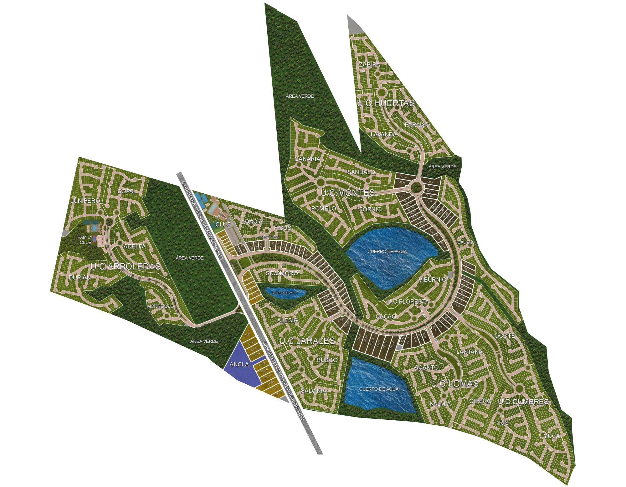 Master Plan de Ciudad Maderas Bosques